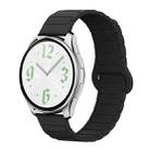 22mm xDfind Reverse Buckle Tri-beads Magnetic Silicone Watch Band(Black) - 1