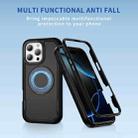 For iPhone 16 Pro Max Defend Rugged Gear Holder MagSafe Phone Case(Black) - 2