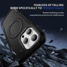 For iPhone 16 Pro Max Defend Rugged Gear Holder MagSafe Phone Case(Black) - 3