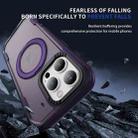 For iPhone 16 Pro Max Defend Rugged Gear Holder MagSafe Phone Case(Purple + Dark Purple) - 3