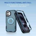 For iPhone 17 Defend Rugged Gear Holder MagSafe Phone Case(Royal Blue + Blue) - 2
