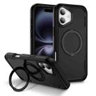 For iPhone 17 Defend Rugged Gear Holder MagSafe Phone Case(Black) - 1