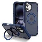 For iPhone 17 Defend Rugged Gear Holder MagSafe Phone Case(Blue + Transparent Blue) - 1