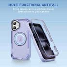 For iPhone 17 Defend Rugged Gear Holder MagSafe Phone Case(Light Purple + Transparent Purple) - 2