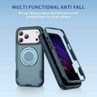 For iPhone 17 Pro Max Defend Rugged Gear Holder MagSafe Phone Case(Royal Blue + Blue) - 2