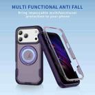 For iPhone 17 Pro Max Defend Rugged Gear Holder MagSafe Phone Case(Purple + Dark Purple) - 2