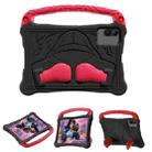 For Infinix Xpad 20 11 2025 Boxing Series Kickstand EVA Shockproof Tablet Case with Shoulder Strap(Black Red) - 1