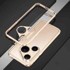 For Huawei Pura 80 Pro 5G Aurora Series Lens Protector + Metal Frame Phone Case(Gold Silver) - 2