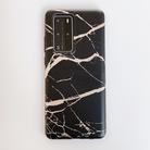 For Huawei P40 Frosted Bronzing Marble Pattern Soft TPU Protective Case(Black) - 2