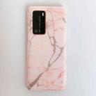 For Huawei P40 Pro / P40 Pro+ Frosted Bronzing Marble Pattern Soft TPU Protective Case(Pink) - 2