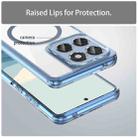 For Motorola Edge 60 PC Hybrid TPU Airbag Shockproof MagSafe Phone Case(Transparent Blue) - 3