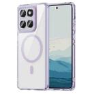 For Motorola Edge 60 PC Hybrid TPU Airbag Shockproof MagSafe Phone Case(Transparent Purple) - 1