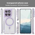 For Motorola Edge 60 PC Hybrid TPU Airbag Shockproof MagSafe Phone Case(Transparent Purple) - 2