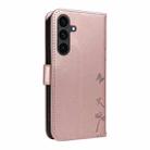 For Samsung Galaxy S25 FE 5G Dandelion Embossed Pattern Flip Leather Phone Case(Rose Gold) - 3