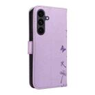 For Samsung Galaxy S25 FE 5G Dandelion Embossed Pattern Flip Leather Phone Case(Purple) - 3
