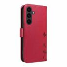 For Samsung Galaxy S25 FE 5G Dandelion Embossed Pattern Flip Leather Phone Case(Red) - 3