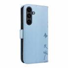 For Samsung Galaxy S25 FE 5G Dandelion Embossed Pattern Flip Leather Phone Case(Sky Blue) - 3