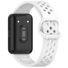 For Samsung Galaxy Fit3 xDfind Colorful Buckle Solid Color Breathable Silicone Watch Band(White) - 2