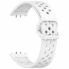 For Samsung Galaxy Fit3 xDfind Colorful Buckle Solid Color Breathable Silicone Watch Band(White) - 3