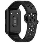 For Samsung Galaxy Fit3 xDfind Colorful Buckle Solid Color Breathable Silicone Watch Band(Black) - 2