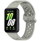 For Samsung Galaxy Fit3 xDfind Colorful Buckle Solid Color Breathable Silicone Watch Band(Grey Green) - 1