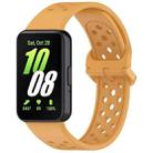 For Samsung Galaxy Fit3 xDfind Colorful Buckle Solid Color Breathable Silicone Watch Band(Yellow) - 1