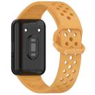 For Samsung Galaxy Fit3 xDfind Colorful Buckle Solid Color Breathable Silicone Watch Band(Yellow) - 2
