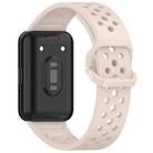 For Samsung Galaxy Fit3 xDfind Colorful Buckle Solid Color Breathable Silicone Watch Band(Pink) - 2