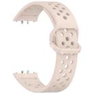For Samsung Galaxy Fit3 xDfind Colorful Buckle Solid Color Breathable Silicone Watch Band(Pink) - 3