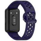 For Samsung Galaxy Fit3 xDfind Colorful Buckle Solid Color Breathable Silicone Watch Band(Dark Blue) - 2