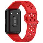 For Samsung Galaxy Fit3 xDfind Colorful Buckle Solid Color Breathable Silicone Watch Band(Red) - 2