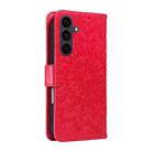 For Samsung Galaxy S25 FE 5G Embossed Sunflower Pattern Flip Leather Phone Case(Red) - 3