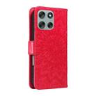 For Motorola Moto G56 5G Embossed Sunflower Pattern Flip Leather Phone Case(Red) - 3