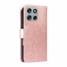 For Motorola Moto G56 5G Embossed Sunflower Pattern Flip Leather Phone Case(Pink) - 3