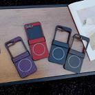 For Samsung Galaxy Z Flip6 Three Parts Carbon Fiber Texture MagSafe Phone Case(Red) - 2