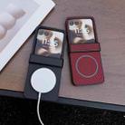 For Motorola Razr 60 Ultra Three Parts Carbon Fiber Texture MagSafe Phone Case(Red) - 3