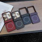 For Motorola Razr 60 Ultra Three Parts Carbon Fiber Texture MagSafe Phone Case(Purple) - 2