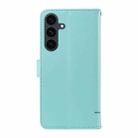 For Samsung Galaxy S25 FE 5G Adorable Cat Embossed Pattern Flip Leather Phone Case(Green) - 3