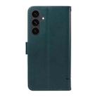 For Samsung Galaxy S25 FE 5G Adorable Cat Embossed Pattern Flip Leather Phone Case(Dark Green) - 3