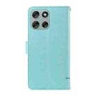 For Motorola Moto G56 5G Adorable Cat Embossed Pattern Flip Leather Phone Case(Green) - 3