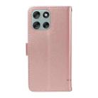 For Motorola Moto G56 5G Adorable Cat Embossed Pattern Flip Leather Phone Case(Rose Gold) - 3