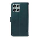 For Motorola Moto G56 5G Adorable Cat Embossed Pattern Flip Leather Phone Case(Dark Green) - 3