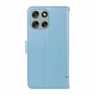 For Motorola Moto G56 5G Adorable Cat Embossed Pattern Flip Leather Phone Case(Sky Blue) - 3