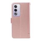 For OPPO K12x 5G Global Adorable Cat Embossed Pattern Flip Leather Phone Case(Rose Gold) - 3