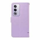 For OPPO K12x 5G Global Adorable Cat Embossed Pattern Flip Leather Phone Case(Purple) - 3