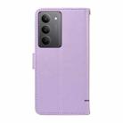 For Realme 14x 5G Global Adorable Cat Embossed Pattern Flip Leather Phone Case(Purple) - 3