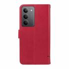For Realme 14x 5G Global Adorable Cat Embossed Pattern Flip Leather Phone Case(Red) - 3