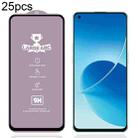 For OPPO Reno6 5G 25pcs 9H 0.4mm High Aluminum Large Arc Tempered Glass Film - 1
