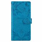 For Motorola Edge 60 / 60 Fusion Embossed Floral Pattern Leather Phone Case(Blue) - 2