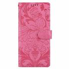 For Motorola Edge 60 Pro Embossed Floral Pattern Leather Phone Case(Rose Red) - 2